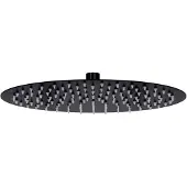 vidaXL Doccia a pioggia in acciaio inox 30 cm rotonda nera