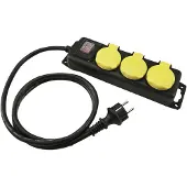 Eurolite Steckdosenleiste 3-fach IP44 sw 3m (30240117)