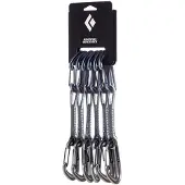 Black Diamond - Set da 6 rinvii da arrampicata leggeri - Miniwire Quickpack 12 cm in Nylon - Grigio