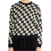 DEDICATED Women's Sweater Arendal Pepita Cats Maglione Donna (L, nero)