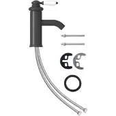 vidaXL Miscelatore per lavabo grigio 130x180 mm
