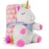 Perletti Unicorno Tiara Teddy Con Coperta 22 Cm