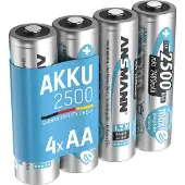 Ansmann Batterie Ricaricabili Aa 2500mah 1.2v 4 Unità