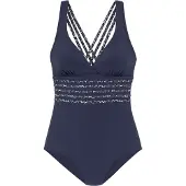 LASCANA Costume intero marino / antracite / grigio chiaro