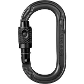 Edelrid Oval Power 2500 Permalock Moschettoni a chiusura nero/grigio