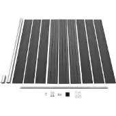 vidaXL Set di elementi di recinzione WPC 1391x186 cm nero