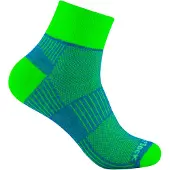 Wrightsock Coolmesh II Quarter Calze da trekking (41,5-45, verde)