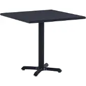 vidaXL Tavolo da giardino nero 80x80x75 cm