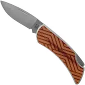 Case Cutlery Coltello pieghevole Woodchuck Lines Brushed Stainless Steel Executive Lockback
