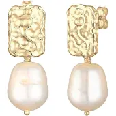 Elli PREMIUM Orecchini oro / bianco perla