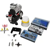 vidaXL Set completo di aerografo professionale con 3 pistole