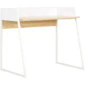 vidaXL Scrivania bianca e rovere 90x60x88 cm