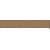 vidaXL 5 pezzi di tessuto frangivento 600 x 80 cm Taupe
