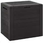 vidaXL Cassapanca da giardino Marrone 58,5x46x55 cm Polipropilene