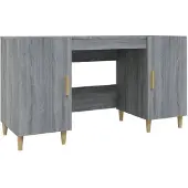 vidaXL Scrivania Grigio Sonoma 140x50x75 cm Materiale a base di legno