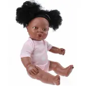 Berjuan Bambola Bambina Africana Neonata Con Vestiti 38 Cm