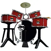 Reig Musicales Batteria Percursion Rhino Drums Red With Bancha 75x68x54 Cm