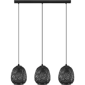 Eglo Lampada a sospensione Dembleby, 3 luci, nero