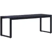 vidaXL Panchina da giardino 120,5 cm PS top nero