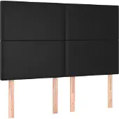 vidaXL Letto a molle con materasso nero 140x190 cm in Pelle finta