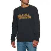 Fjällräven - Felpa in cotone biologico - Fjällräven Logo Sweater M Dark Navy per Uomo in Cotone - Taglia S - Blu navy