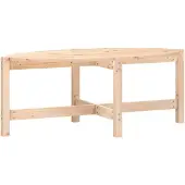 vidaXL Tavolino 118x63x45 cm in legno di pino massiccio