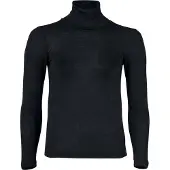 Engel Roll-neck L/S Intimo lana merinos Uomo (46/48, nero)