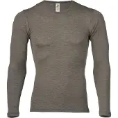 Engel Undershirt L/S Intimo lana merinos Uomo (46/48, marrone)