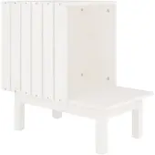vidaXL Casetta per gatti bianca 60x36x60 cm in legno di pino massiccio