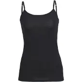 Icebreaker Women's Siren Cami Intimo lana merinos Donna (L, nero)