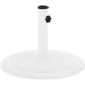 VD Home Furnishing Supporto per ombrellone bianco 45x45x30 cm in ghisa