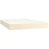 vidaXL Materasso a molle, crema, 140X190X20 Cm, pelle artificiale Lumarko!