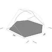 Exped - Telo pavimento tenda - Lyra II Extreme Footprint Grey - Kaki