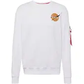 Alpha industries Felpa Leggera Girocollo Uomo Nasa Davinci Sweater White