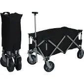Xqmax Carrello da spiaggia pieghevole nero KO-DG9000460