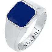 KUZZOI Anello blu scuro / argento