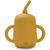 Interbaby Insi007 Bicchiere In Vetro Senza Bpa + Cannuccia Silicone