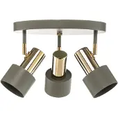 Argon Faretto da soffitto Destin, 3 luci verde/ottone