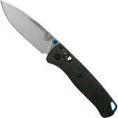 Benchmade Coltello pieghevole Bugout S90V Satin, Carbon Fiber