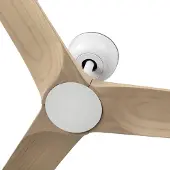 Faro Ventilatore Heywood S, DC, bianco/legno chiaro