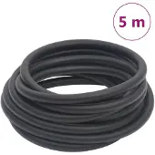 vidaXL Tubo aria ibrido nero 0,6" 5 m gomma e PVC