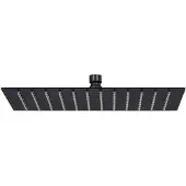 vidaXL Regenduschkopf rechteckig 30x20 cm Edelstahl schwarz schwarz