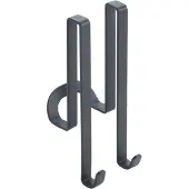 Metaltex 401109000 Gancio per doccia Origin Lava, TouchTherm, nero opaco