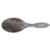 Olivia Garden Spazzola Expert Care Oval Boar &amp; Nylon Bristles Silver