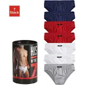 H.I.S. Slip blu notte / grigio sfumato / rosso carminio / bianco