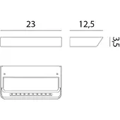 Rotaliana Belvedere W1 applique LED nera 2.700K