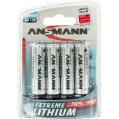 Ansmann 1x4 Batterie Aa Lr6 Extreme Lithium Mignon