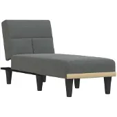 vidaXL Chaise longue Grigio scuro Tessuto