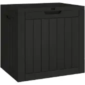 vidaXL Cassetta da giardino nera 55,5x43x53 cm in polipropilene