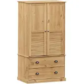 vidaXL Armadio VIGO 90x55x170 cm in legno massiccio di pino